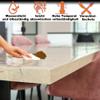 AYLFBFU Transparent PVC Table Protector, 140 x 160 cm, 1 mm view 3