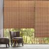 zhijiaqian456 Bamboo Roller Blind, Sun and Privacy Protection, Cord-Controlled, Retro Natural Wood, Customizable, 80 x 150 cm view 2