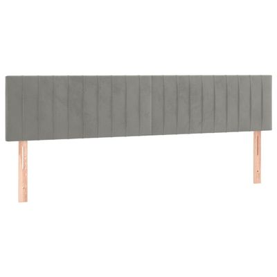 vidaXL Headboards 2 pcs. Light Gray 80x5x78/88 cm Velvet