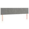 vidaXL Headboards 2 pcs. Light Gray 80x5x78/88 cm Velvet view 1
