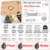 200/250 mm Heavy-Duty Casters, 4-Piece Set, Swivel Casters with Brakes, Pneumatic Rubber Wheels, 600/750 kg Capacity view 2