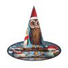 ZISHAK Cute Christmas Owls on a Branch, Trendy Halloween Witch Hat for Women – Ultimate Party Hat for the Best Halloween Costume Ensemble view 1
