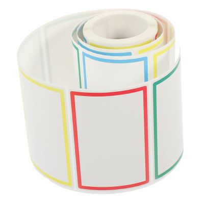 Ciieeo 2 Rolls of Blank Adhesive Labels, Colored Name Tags