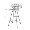 WolFum BTD Bar Stool with Backrest, 360° Swivel, Yellow, 2-Pack view 3