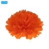 PATIKIL 10-Pack 6-Inch Paper Pom-Pom Flowers, Orange Red view 3
