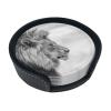 Set of 6 Wildlife Lion PU Leather Coasters with Holder view 1