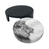Set of 6 Wildlife Lion PU Leather Coasters with Holder view 3