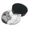 Set of 6 Wildlife Lion PU Leather Coasters with Holder view 4