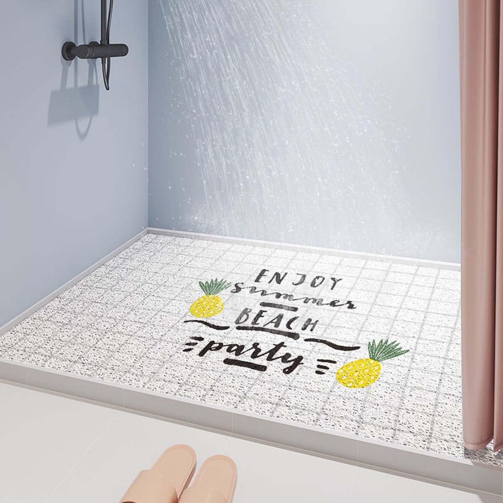Loofah Shower Mat, Mold-Resistant Non-Slip PVC Bath Mat