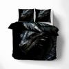 MOBEITI Black Dragon Duvet Cover Set, 200 x 200 cm, 3-Piece view 1