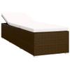 FIRBNUS 3-Piece Patio Lounge Set with 2 Adjustable PE Rattan Loungers and Table, Brown view 4