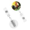 Cute Rooster Hen Retractable Nurse Badge Reel with Keychain and Alligator Clip view 3