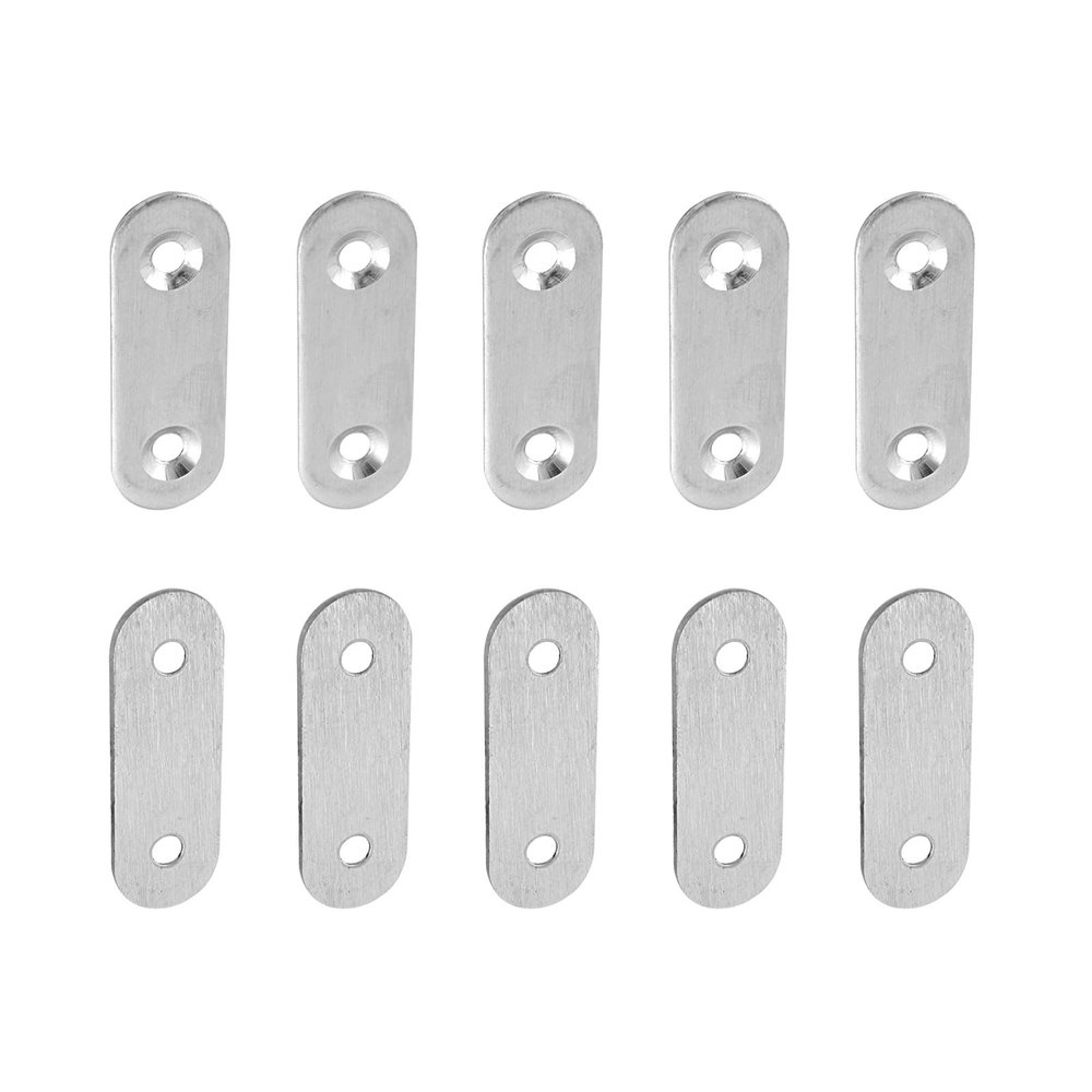 DTGN 50 x 16 x 2 mm Flat Straight Repair Plates, 60-Pack, Stainless Steel, Silver Tone