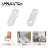 DTGN 50 x 16 x 2 mm Flat Straight Repair Plates, 60-Pack, Stainless Steel, Silver Tone view 4