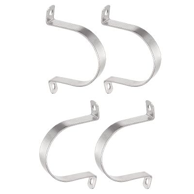 DTGN 19mm(B) 2-Hole Straps, 4-Pack, for 76mm OD Pipes, 304 Stainless Steel, Silver-Tone