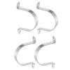 DTGN 19mm(B) 2-Hole Straps, 4-Pack, for 76mm OD Pipes, 304 Stainless Steel, Silver-Tone view 1