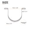 DTGN 19mm(B) 2-Hole Straps, 4-Pack, for 76mm OD Pipes, 304 Stainless Steel, Silver-Tone view 2