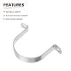 DTGN 19mm(B) 2-Hole Straps, 4-Pack, for 76mm OD Pipes, 304 Stainless Steel, Silver-Tone view 3