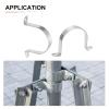 DTGN 19mm(B) 2-Hole Straps, 4-Pack, for 76mm OD Pipes, 304 Stainless Steel, Silver-Tone view 4