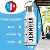 OWLBOOK Personalized Stainless Steel Water Bottle, 600 ml, Leakproof, Dishwasher-Safe, Floral Meadow 1 view 2