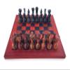 Straight-Edge Wooden Chess Set, Size L, with 32 Marble Chess Pieces view 3