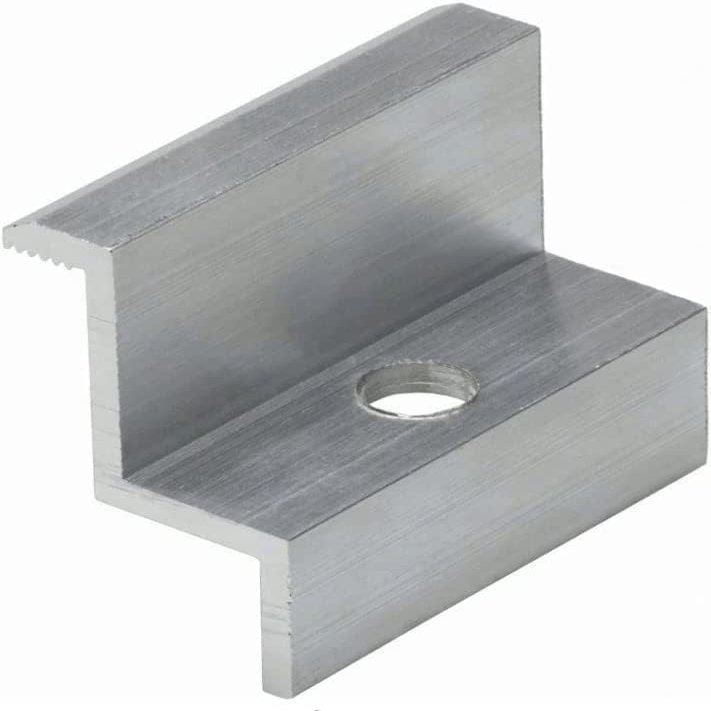 NAKA 20-Pack End Clamps for PV Solar Panels, Silver Aluminum, 30 mm Module Height, 50 mm Length