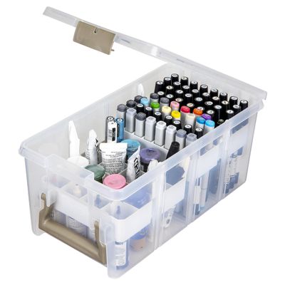 ArtBin Semi Satchel with Accessory Trays, Clear Storage Container