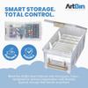 ArtBin Semi Satchel with Accessory Trays, Clear Storage Container view 3