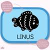 Shirtracer Mepal Personalized Kids' Lunch Box, Scandi Fish with Name view 2
