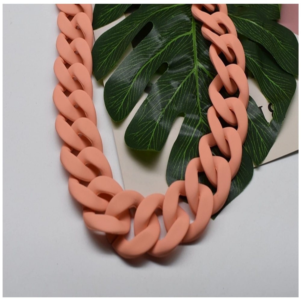 Trendy Acrylic Shoulder Strap, Watermelon Pink