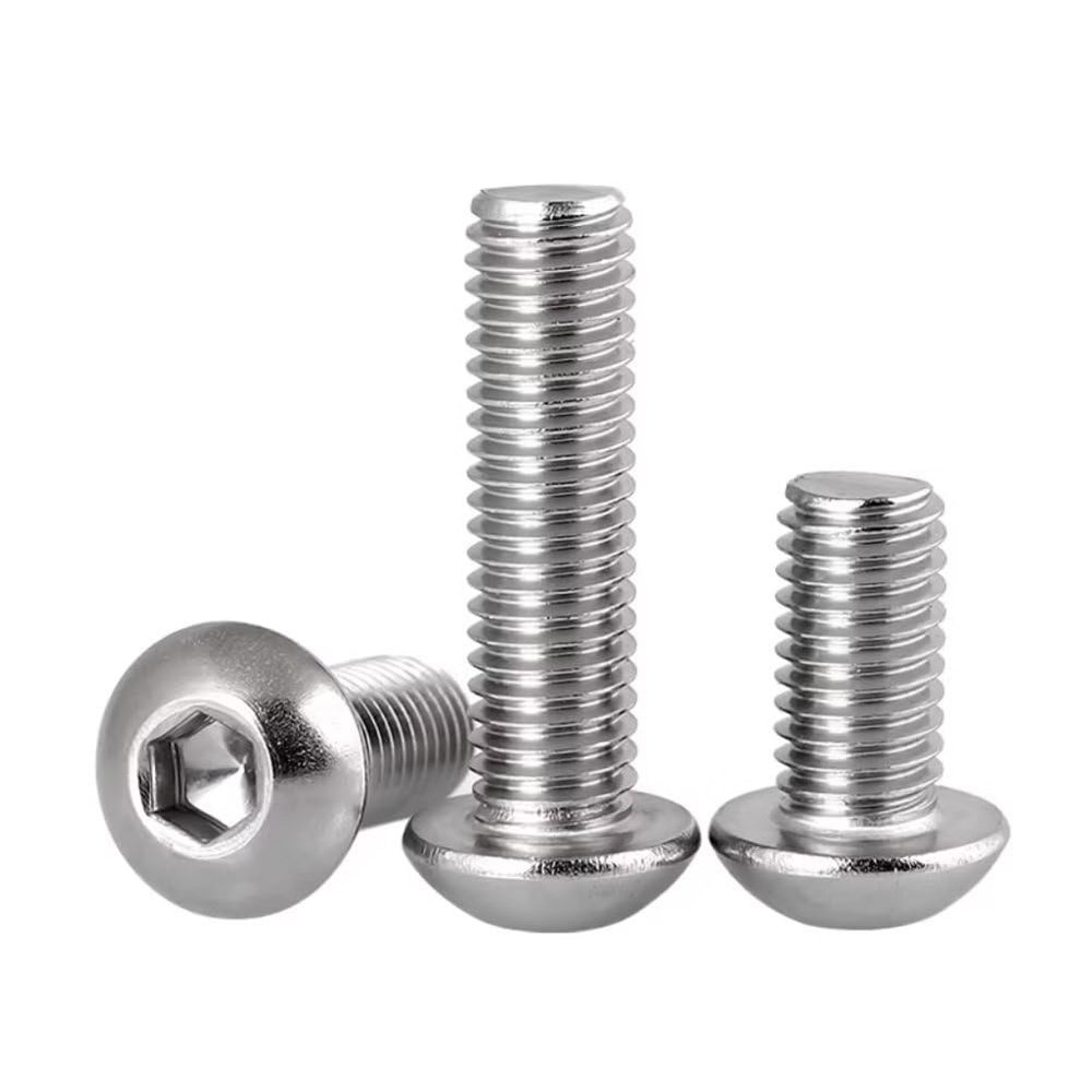 SYDARSYN M2 x 30 mm Stainless Steel Hex Socket Round-Head Machine Screws (50 pcs)