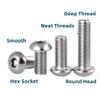 SYDARSYN M2 x 30 mm Stainless Steel Hex Socket Round-Head Machine Screws (50 pcs) view 2
