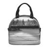 ZaKhs Barn Insulated Lunch Bag, Black and White Print view 2