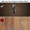 TOYOCC Chair Mat for Hard Floors and Carpet, Office and Gaming Chair Floor Protector, Non-Slip, 160 x 200 cm view 4