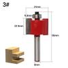 3-Piece Large Rabbet Router Bit Set with Bearings, 8 mm Shank view 4