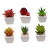 Happyyami Mini Artificial Succulent in Ceramic Pot view 1