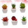 Happyyami Mini Artificial Succulent in Ceramic Pot view 3