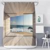 HYFBH Digital Landscape Print Waterproof Polyester Shower Curtain, 180 x 220 cm view 1
