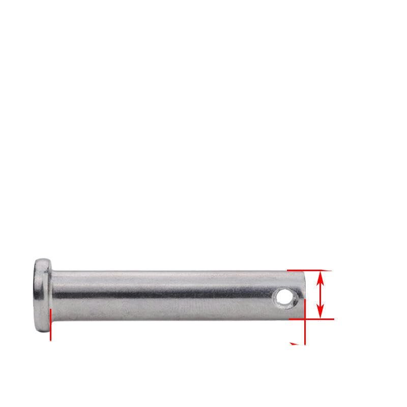 304 Stainless Steel Clevis Pin with Hole/Cotter Pin Set, M3–M20, 10-Piece, M5×12