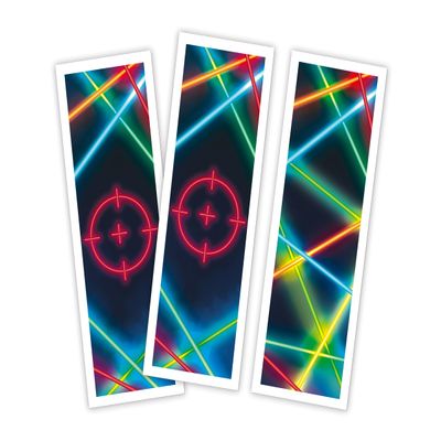 Minkocards 12 Laser Tag Bookmarks for Kids’ Birthday Parties