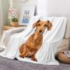 AKATIE Dachshund Flannel Fleece Blanket, 200 x 200 cm, Soft Throw for Bed or Sofa view 3