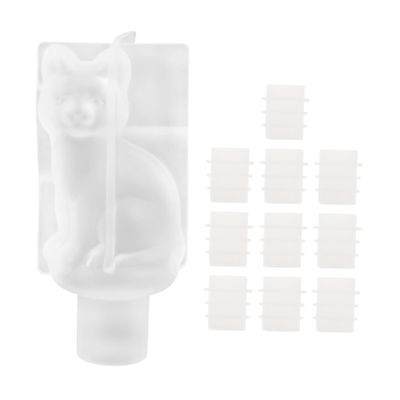 BESTonZON Silicone Mold Set for Wine Stoppers, 3D Cat Resin Mold DIY