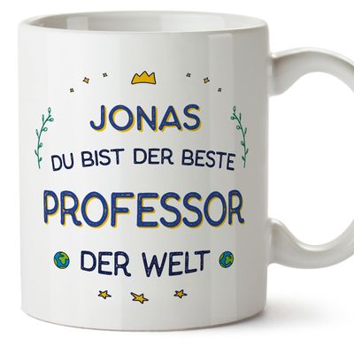 Mugffins Personalized Mug for Professors – In German – Best in the World – 11 oz / 330 ml