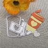 Metal Cutting Die, 3.9 x 7.3 cm, Coffee Cup and Heart view 2