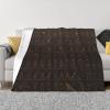 Kururi Throw Blanket with Ancient Egyptian Hieroglyph Print, Lightweight Fleece, 127 x 101 cm view 1