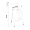 WolFum btd Iron Sheet Bar Stool with Solid Wood Seat view 3