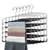 Pants Hangers, 6-Pack, 5-Tier Closet Organizer, Space-Saving with Swing Arms view 1
