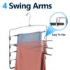 Pants Hangers, 6-Pack, 5-Tier Closet Organizer, Space-Saving with Swing Arms view 2
