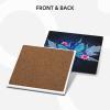 Ceramic Coasters with Butterfly Print, Cork Base, 4-Piece Set view 2