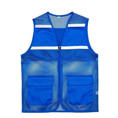 Reflective Mesh Safety Vest with Zipper Pockets
